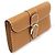 Delvaux Cartera Continental de piel de becerro granulada Rodeo marrón con pespuntes brillantes - vista 3