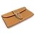 Delvaux Cartera Continental de piel de becerro granulada Rodeo marrón con pespuntes brillantes - vista 4