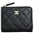 Chanel Portafoglio per carte in pelle caviar con monedero con zip, set completo per regali - vista 3