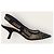 Dior Décolleté slingback in scamosciato nero e oro a pois - vista 2