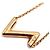 Louis Vuitton Colar LV Bolt Upside Down em ouro Preto - vista 6