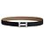 Hermès Buckle Reversible Double-Sided Black Safari Silver Matte Men's Leather Belt