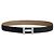 Hermès Buckle Reversible Double-Sided Black Safari Silver Matte Men's Leather Belt - view 2