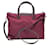Prada Borsa Tote e Borsa a Spalla Tesuto Saffiano Rosso - vista 3