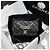 Chanel Borsa con patta e catena con logo di perle Nero Oro - vista 2