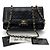 Chanel Borsa a tracolla Diana in agnello con finiture dorate Nero