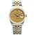 Orologio Rolex Datejust Combo da Uomo Quadrante in Lino Bokeh Index D'oro