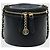 Chanel Piccola Vanity Rotonda in Agnello Nero Placcata Oro - vista 2