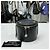 Chanel Piccola Vanity Rotonda in Agnello Nero Placcata Oro - vista 3