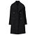 Burberry Abrigo largo negro de cuello grande oversize y doble botonadura, reacondicionado