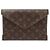 Louis Vuitton Pochette Kirigami in tela Monogram Marrone - vista 2