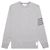 Thom Browne Tonal Stripe Oversized Medium Weight Jersey Long Sleeve T-shirt stamp: Silvery