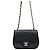 Chanel Petit Sac Mini Flap Bag Chevron Cross Black Gold Hardware Series Nero