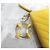 Chanel Clutch Chevron Medium Gialla con finiture dorate - vista 6