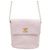 Chanel Bolsa transversal CC Logo com detalhes em pérolas Branco