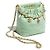 Chanel Nuova borsa bucket piccola in agnello color menta Verde - vista 8