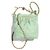 Chanel Nuova borsa bucket piccola in agnello color menta Verde - vista 9