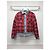 Amiri Distressed Denim Red Check Flannel Reversible Jacket - view 6