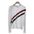 Thom Browne Gestreickter Strickpullover mit drei Streifen weiß  - Ansicht 1