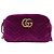 Gucci Piccola borsa a tracolla in velluto trapuntato GG Marmont viola Porpora