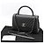 Borsa a Spalla Chanel Coco Handle Medium in Caviar Chevron Grigio Scuro Argento Marrone - vista 2