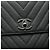 Borsa a Spalla Chanel Coco Handle Medium in Caviar Chevron Grigio Scuro Argento Marrone - vista 7