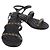 Chanel Quilted Gold Chain Strap Sandals Size Black