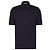 Moncler Double Leather Logo Poloshirt Navy Schwarz