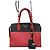 Prada Saffiano Zweifarbiger Tote Schultertasche Schwarz Rot