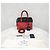 Prada Saffiano Zweifarbiger Tote Schultertasche Schwarz Rot - Ansicht 9