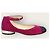 Chanel Sapatos sapatilhas Mary Jane em veludo cotelê fúcsia Rosa - vista 2