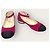 Chanel Sapatos sapatilhas Mary Jane em veludo cotelê fúcsia Rosa - vista 4