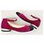 Chanel Sapatos sapatilhas Mary Jane em veludo cotelê fúcsia Rosa - vista 5