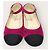 Chanel Sapatos sapatilhas Mary Jane em veludo cotelê fúcsia Rosa - vista 6