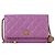 Chanel Bolsa transversal Classic WOC em pele de cordeiro com corrente de bolas dourada Roxo