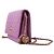 Chanel Bolsa transversal Classic WOC em pele de cordeiro com corrente de bolas dourada Roxo - vista 2