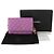 Chanel Bolsa transversal Classic WOC em pele de cordeiro com corrente de bolas dourada Roxo - vista 8