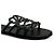 Loewe Sandali Petal Anagram in pelle di vitello morbida Nero - vista 5