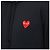 Comme Des Garcons Roter bestickter Herren-Kapuzenpullover AX Schwarz - Ansicht 7