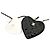 Chanel Borsa a tracolla con catena a cuore in vernice Bianco