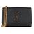 Saint Laurent Borsa a tracolla piccola Kate in monogramma Caviar Nero