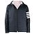 Thom Browne Jaqueta de pluma leve com capuz e braçadeira diagonal Preto