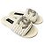 Chanel Sandali e Ciabatte CC Crystal Logo White Bianco
