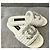 Chanel Sandali e Ciabatte CC Crystal Logo White Bianco - vista 5