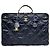 Chanel Borsa da viaggio in nylon GROSSGRAIN con finiture dorate Nero