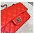 Chanel Borsa Mini Flap Classic in agnello Rosso/Argento Crossbody - vista 5