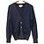 Thom Browne Wollstrickjacke mit Zopfmuster Navy Blau