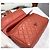 Chanel Borsa con patta classica in agnello rosso corallo con finiture oro - vista 6