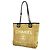 Chanel Deauville Canvas Chain Tote Bag Beige