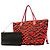 Neverfull Louis Vuitton Monogram Tuftage Tote Bag Schwarz Rot